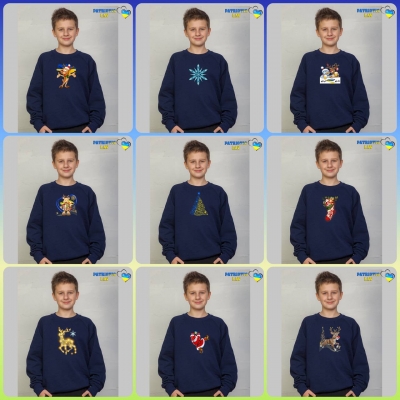 Підліткові новорічні світшоти темно сині