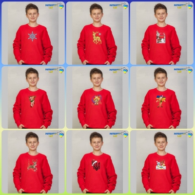 Підліткові новорічні світшоти червоні