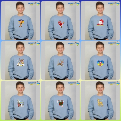 Підліткові новорічні світшоти блакитні