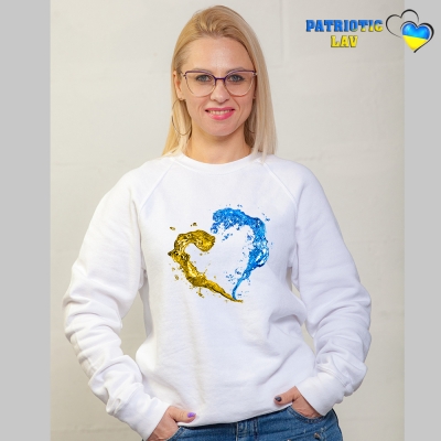 Світшот білий жіночий до дня закоханих