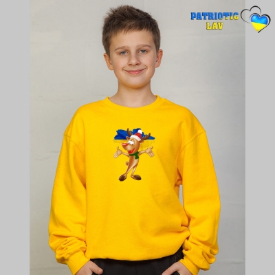 Худі новорічні підліткові жовті