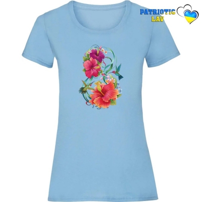 Футболка жіноча світло блакитна