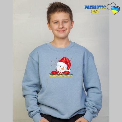 Світшот новорічний підлітковий блакитний