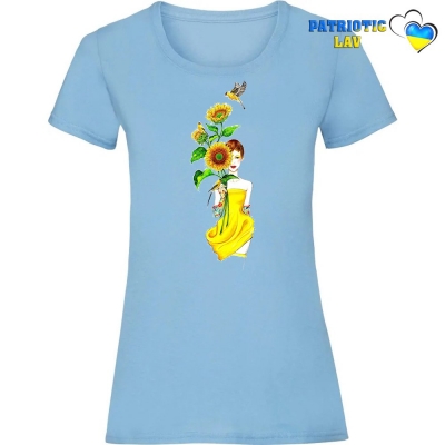 Футболка жіноча світло блакитна