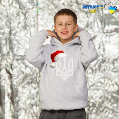 Худі новорічні підліткові Сірі