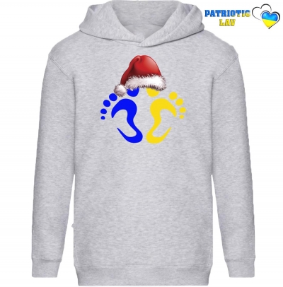 Худі дитячий сірий новорічний