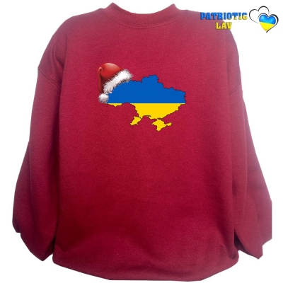 Світшот дитячий бордовий новорічний