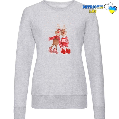 Світшот жіночий сірий новорічний