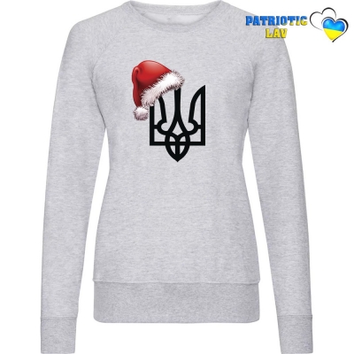 Світшот жіночий сірий новорічний