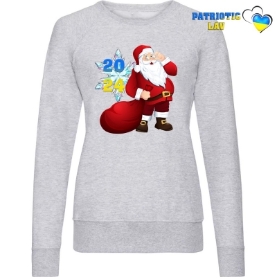 Світшот жіночий сірий новорічний