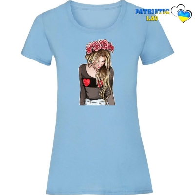 Футболка жіноча світло блакитна