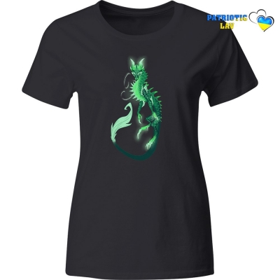 Футболка чорна жіноча Рік Дракона