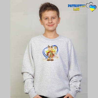 Худі новорічні підліткові Сірі