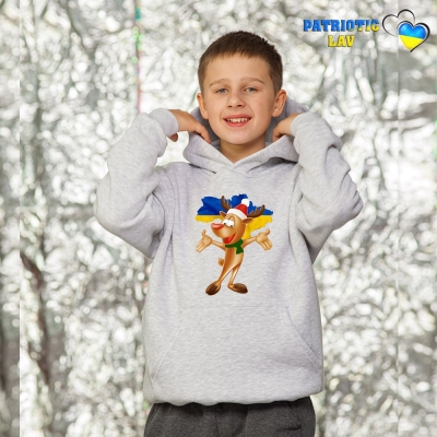 Худі новорічні підліткові Сірі