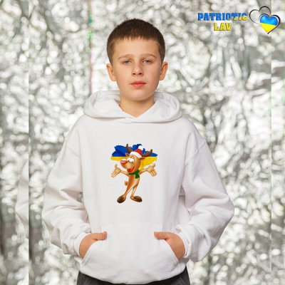 Худі новорічні підліткові Білі