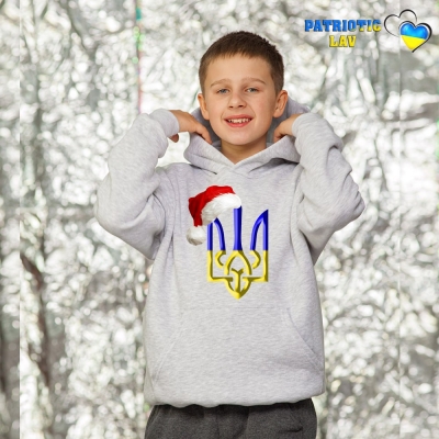 Худі новорічні підліткові Сірі