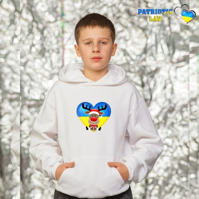 Худі новорічні підліткові Білі