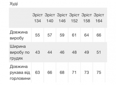 Худі дитячий чорний 134