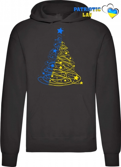 Худі чоловічий чорний новорічний