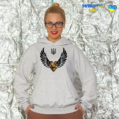 Худі сірий жіночий до дня закоханих