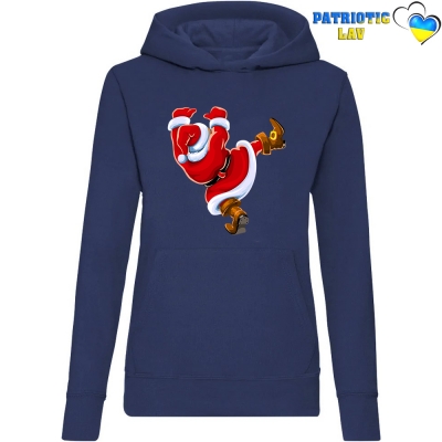 Худі жіночий темно-синій новорічний