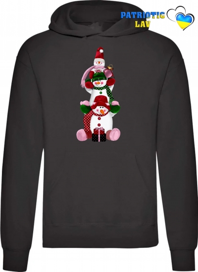 Худі чоловічий чорний новорічний