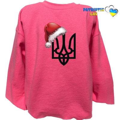 Світшот дитячий рожевий новорічний