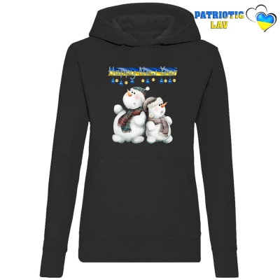 Худі жіночий чорний новорічний