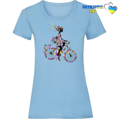 Футболка жіноча світло блакитна