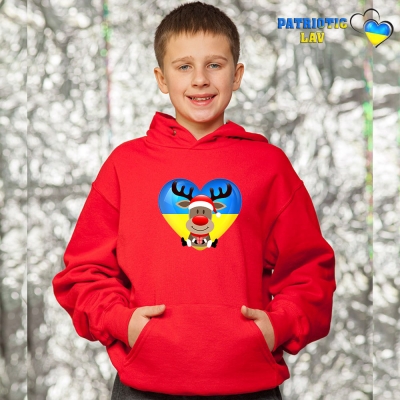 Худі новорічні підліткові Червоні