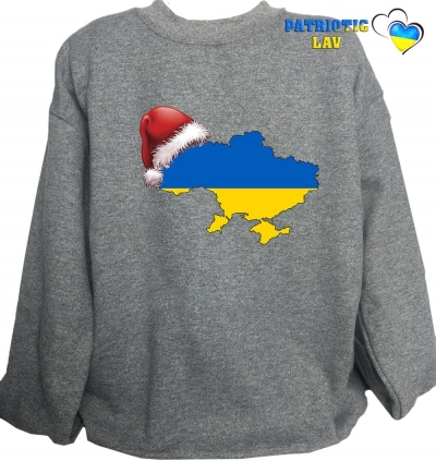 Світшот дитячий темно-сірий новорічний