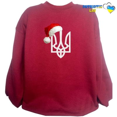 Світшот дитячий бордовий новорічний