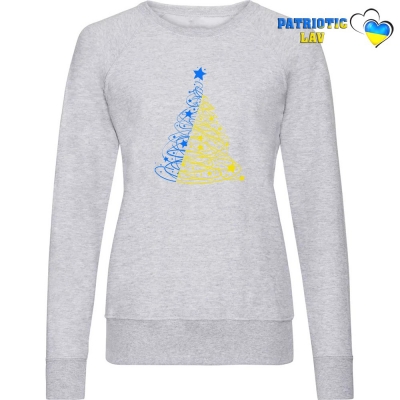 Світшот жіночий сірий новорічний