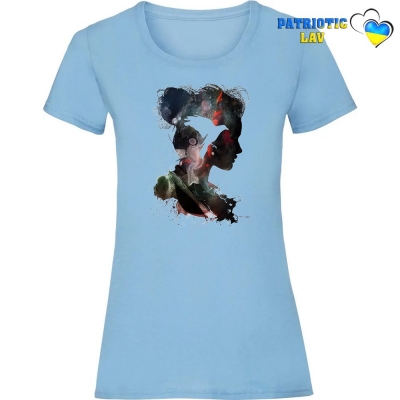 Футболка жіноча світло блакитна