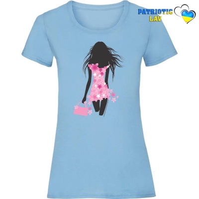 Футболка жіноча світло блакитна