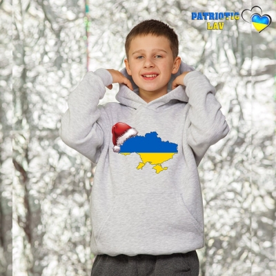 Худі новорічні підліткові Сірі