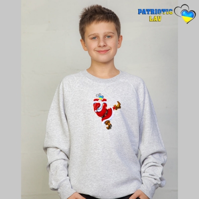 Худі новорічні підліткові Сірі