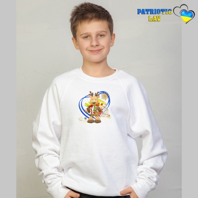 Світшот новорічний підлітковий білий