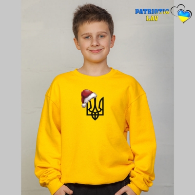 Худі новорічні підліткові жовті