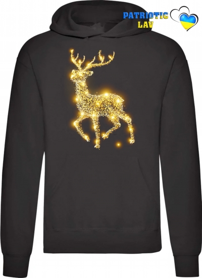 Худі чоловічий чорний новорічний