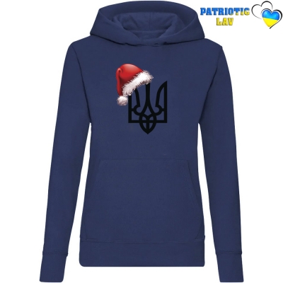 Худі жіночий темно-синій новорічний
